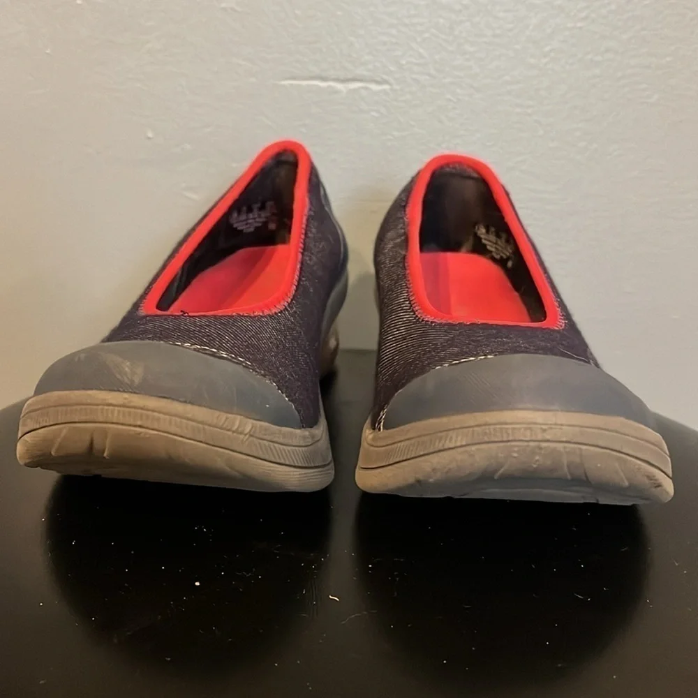 Natural Sport Comfort Shoes Casual Ladies Slip On Flexible Pull On Blue Size 7.5